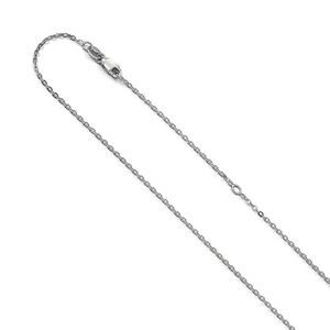 Sterling Silver 1mm Adjustable Cable Chain, 16 to 18 Inches